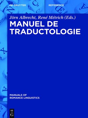 cover image of Manuel de traductologie